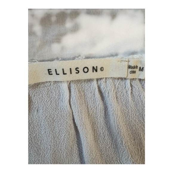 Ellison White and Blue Embroidered Blouse - Picture 5 of 5